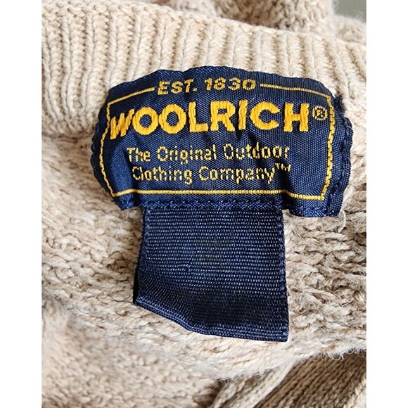 Woolrich Vintage Henley-Style Beige Waffle Pattern Cotton Blend Shirt Size 2X - Picture 6 of 6